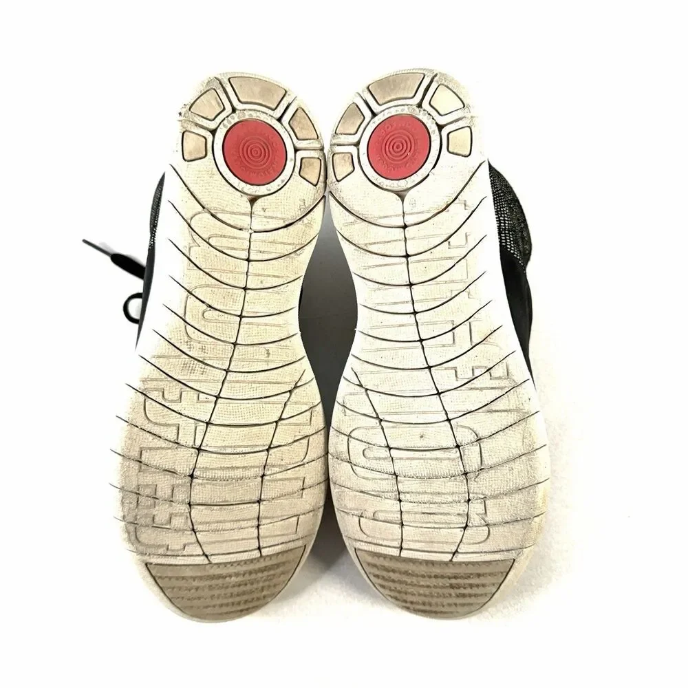 FitFlop Sporty-Pop X Lizard Print Sneakers, Black, Women's Size 7, Casual Fun